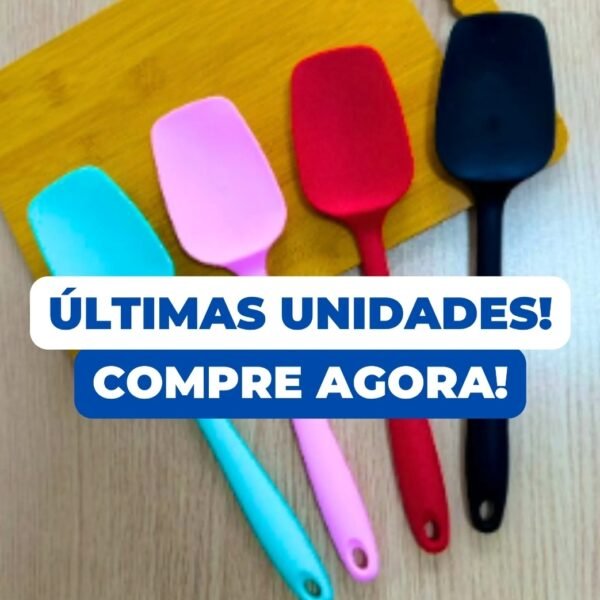 Kit 4 Espátulas Quadrada De Silicone